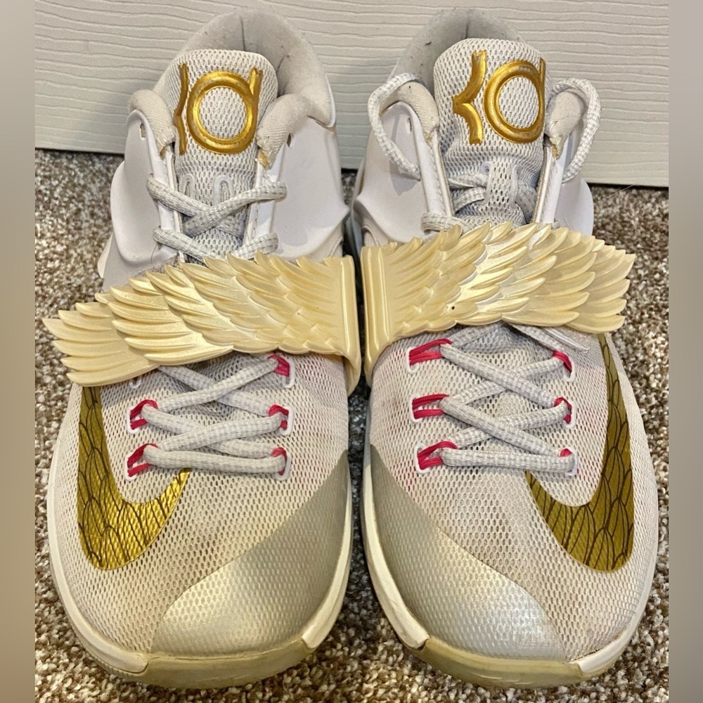 Nike KD 7 PRM Aunt Pearl 706858-176 Mens Size 8 Womens Size 9.5 Breast Cancer